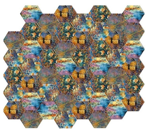REVESTIMIENTO 15X17 DECORADO HEXAGONAL DCER-161 LISO (SURTIDO VARIADO) - DVI